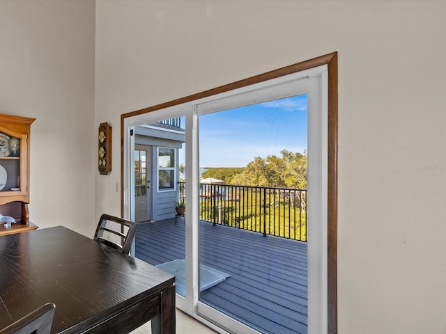 view of doorway to outside