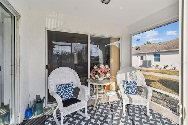 view of sunroom