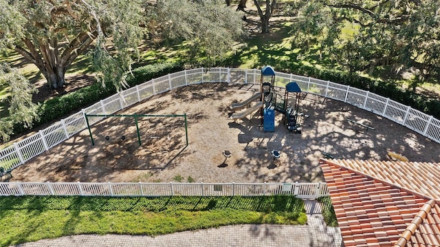 exterior space featuring a playground