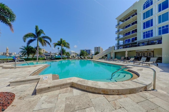 view of pool with a patio