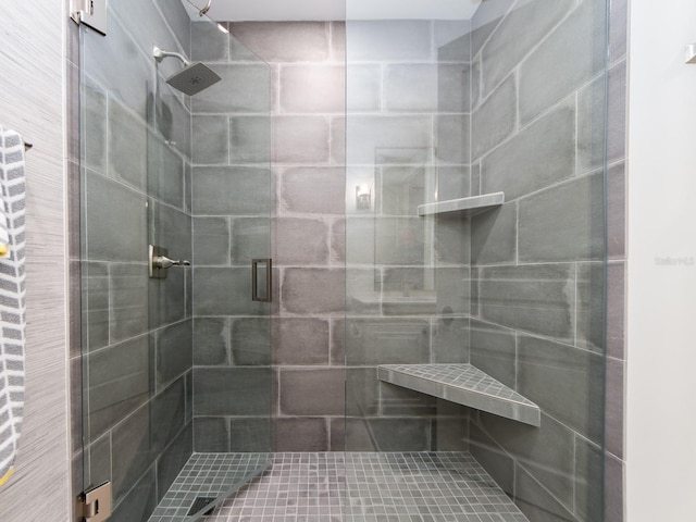 bathroom with an enclosed shower