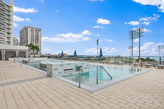 view of pool with a patio