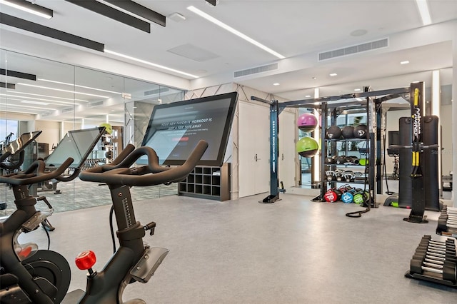 view of exercise room