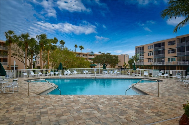 view of pool with a patio area