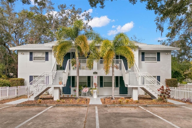 view of property with a porch