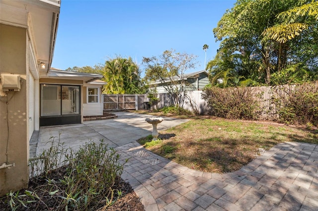 view of yard with a patio