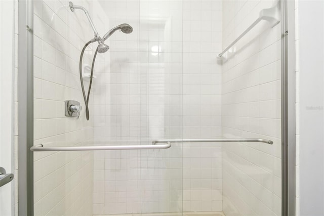 bathroom featuring walk in shower