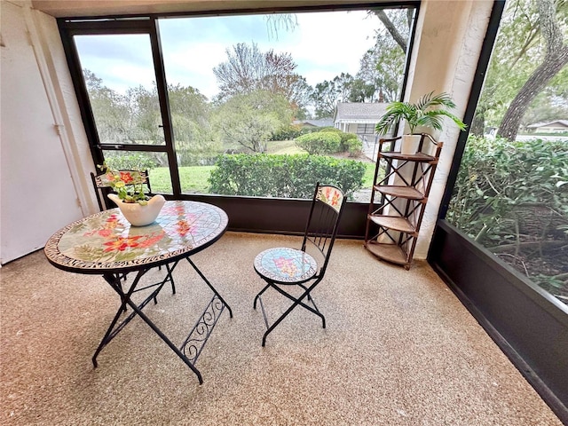 view of sunroom / solarium