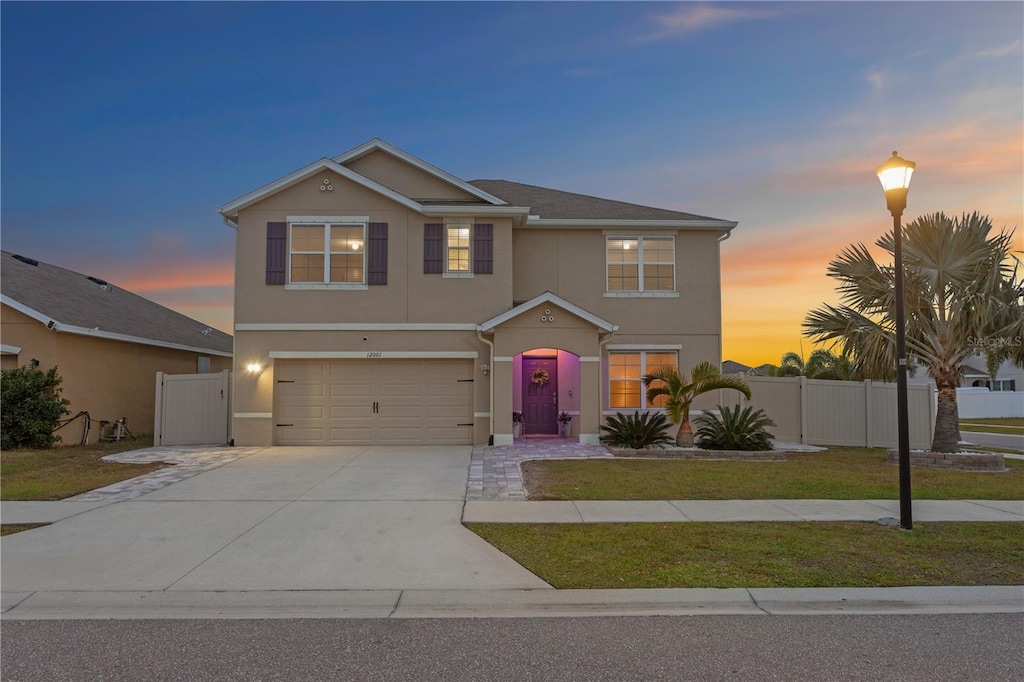 front facade featuring a garage