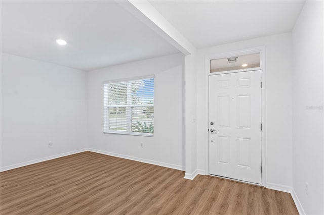 foyer featuring light hardwood / wood-style flooring