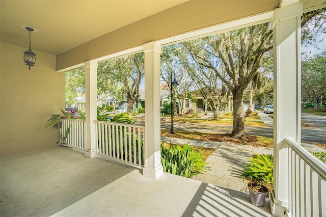 view of patio featuring covered porch