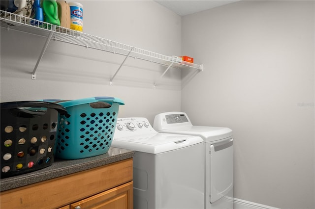 laundry room featuring washer and dryer