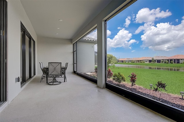 view of sunroom