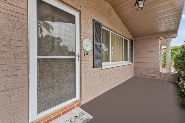 view of doorway to property