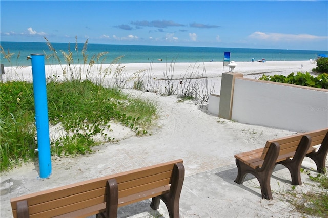 property view of water with a view of the beach