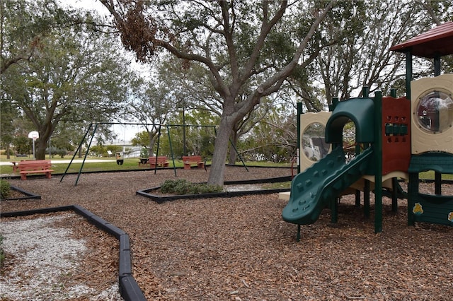 view of jungle gym