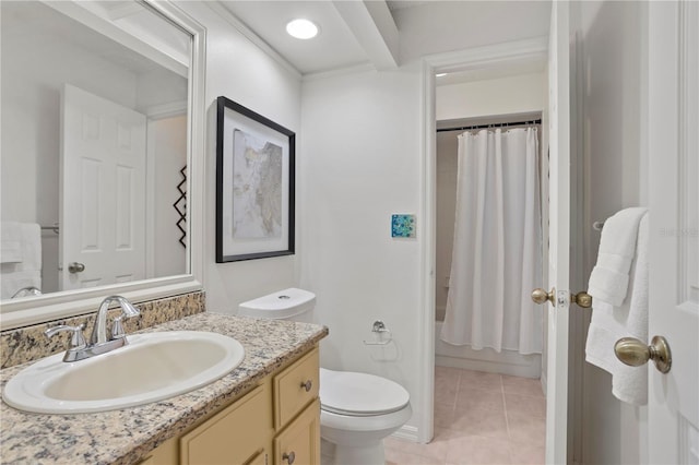 8701 Ballantrae Way, Tampa, FL 33647 - bathroom with vanity, tile patterned flooring, and toilet