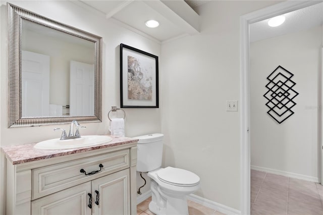 8701 Ballantrae Way, Tampa, FL 33647 - bathroom with tile patterned floors, vanity, and toilet