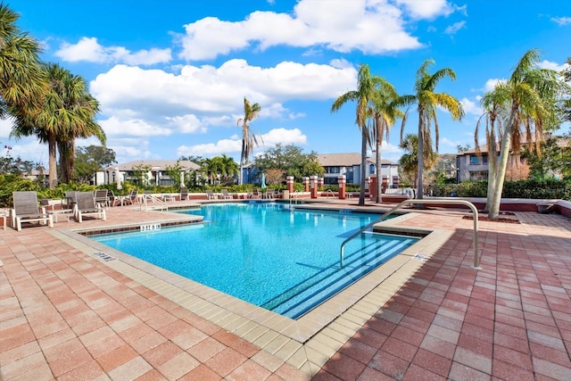 view of pool with a patio area