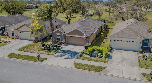 aerial view with a residential view