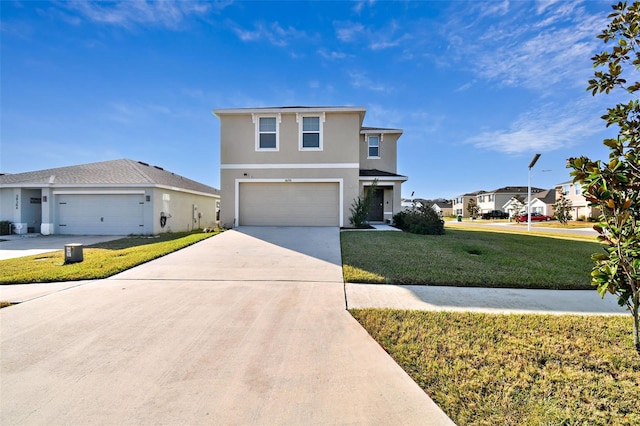 view of property featuring a front yard