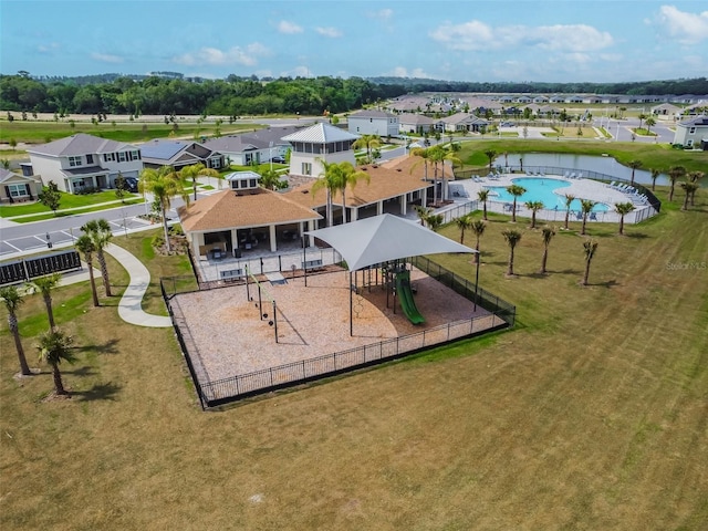 birds eye view of property