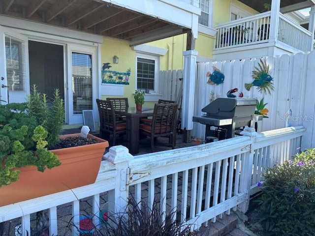 view of patio / terrace with area for grilling