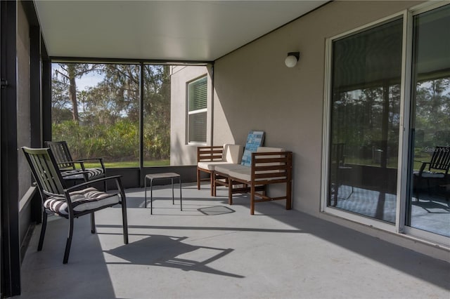 view of sunroom