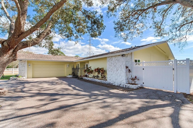 ranch-style house with a garage