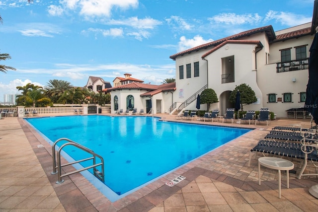 view of pool with a patio