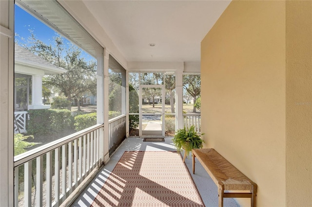 view of sunroom / solarium