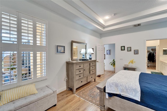 bedroom featuring light hardwood / wood-style flooring