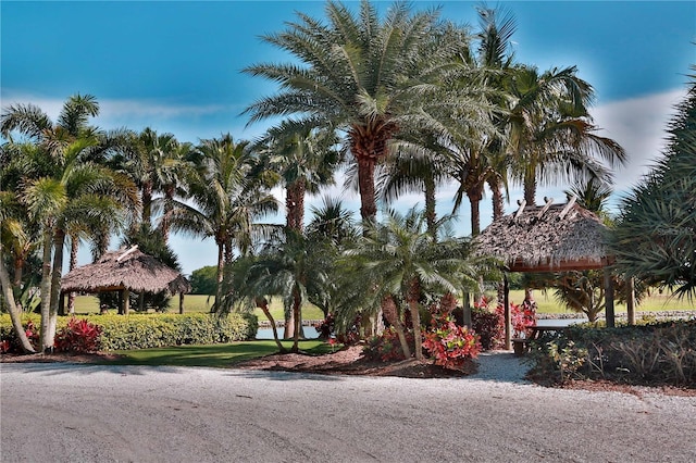 exterior space with a gazebo