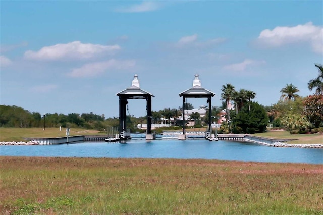 view of water feature