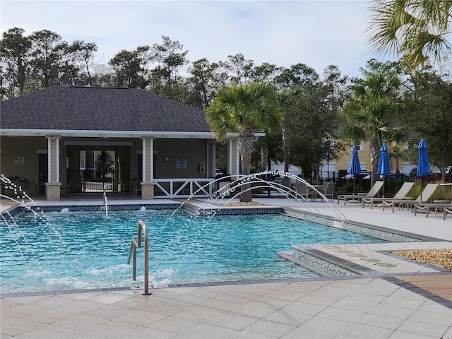 view of pool with a patio