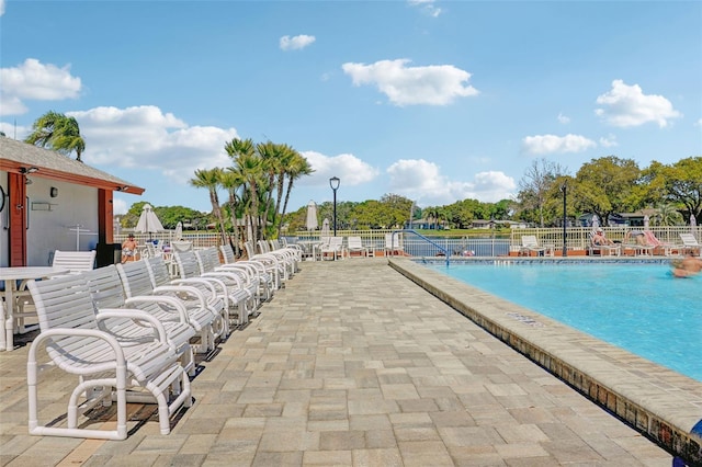 view of pool with a patio