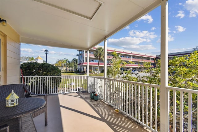 balcony with covered porch