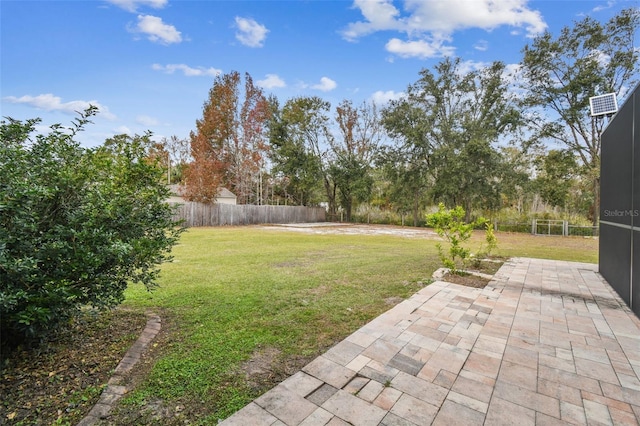 view of yard with a patio