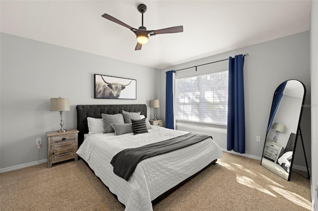7001 Interbay Blvd Unit 313, Tampa, FL 33616 - bedroom with baseboards, ceiling fan, and carpet