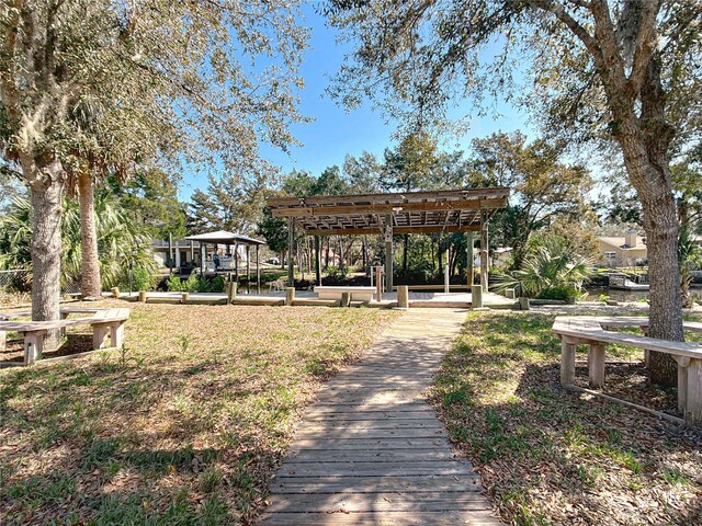 surrounding community with a gazebo