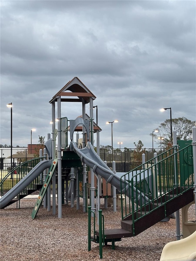 view of jungle gym