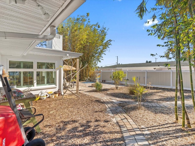 view of yard with a patio area