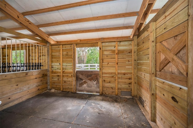 view of horse barn