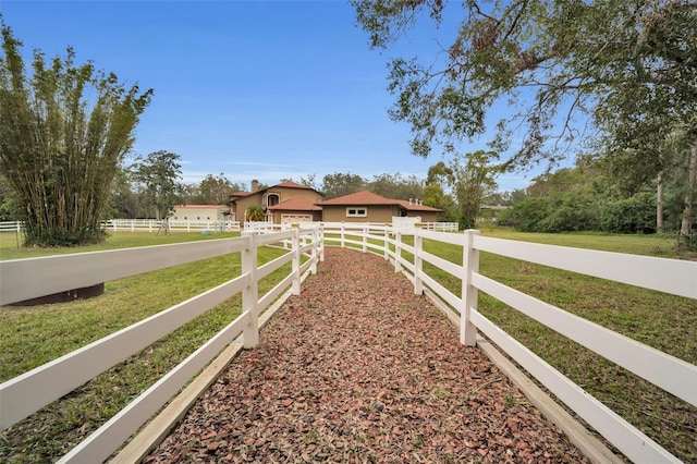 exterior space with a front yard