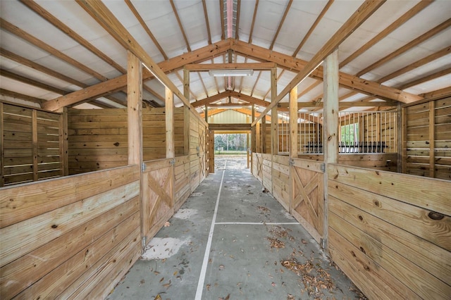 view of horse barn