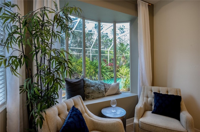 living area with plenty of natural light