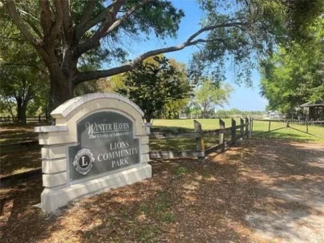 view of community sign