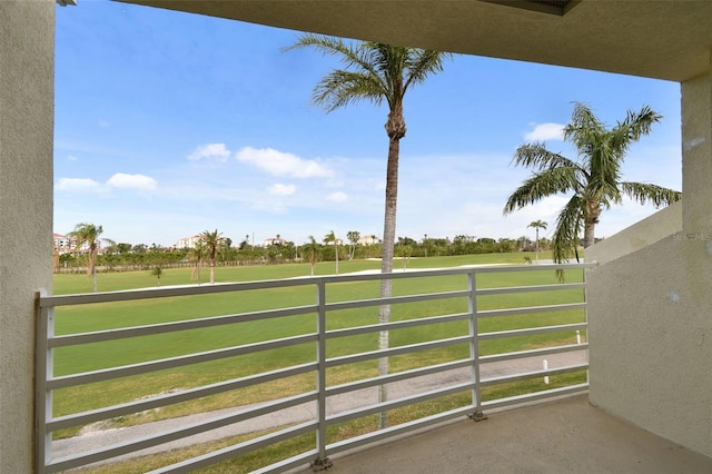 view of patio with a balcony