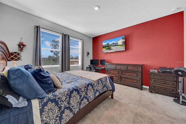 view of carpeted bedroom