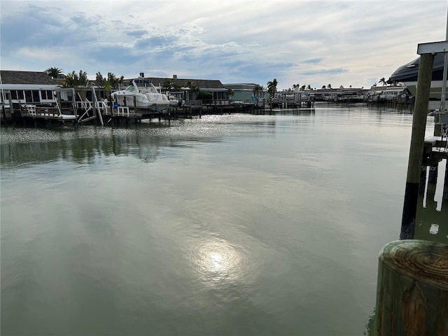 water view with a dock